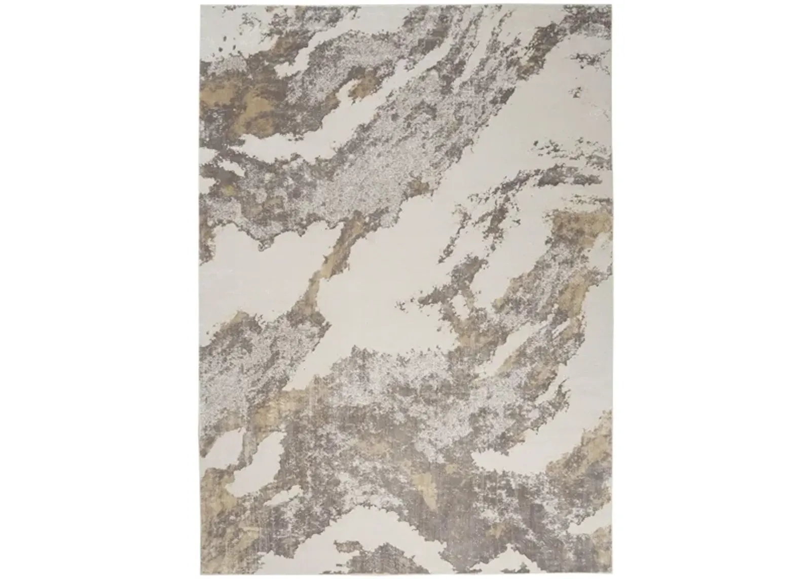 Silky Textures Area Rug in Brown/Ivory by Nourison