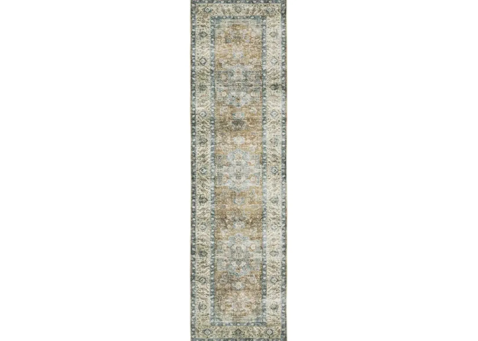 Caldwell Runner Rug in Blue, Gold by Bellanest