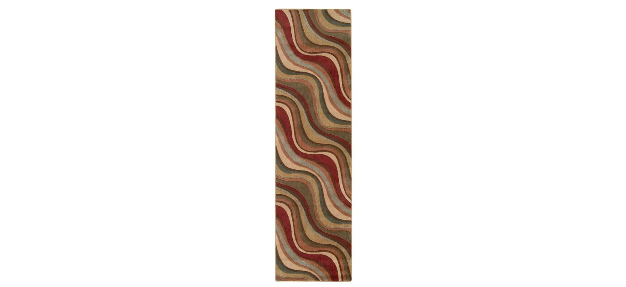 Solar Runner Rug in Red/Multicolor by Nourison