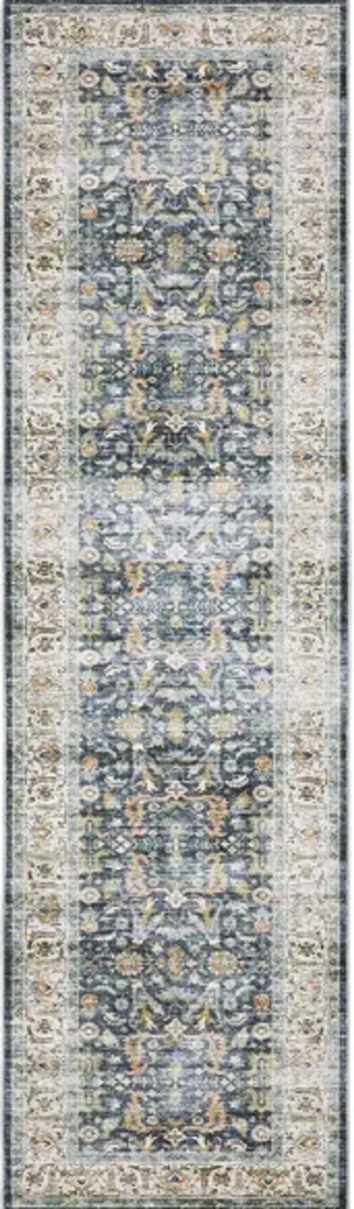 Champion Runner Rug in Blue, Gold by Bellanest