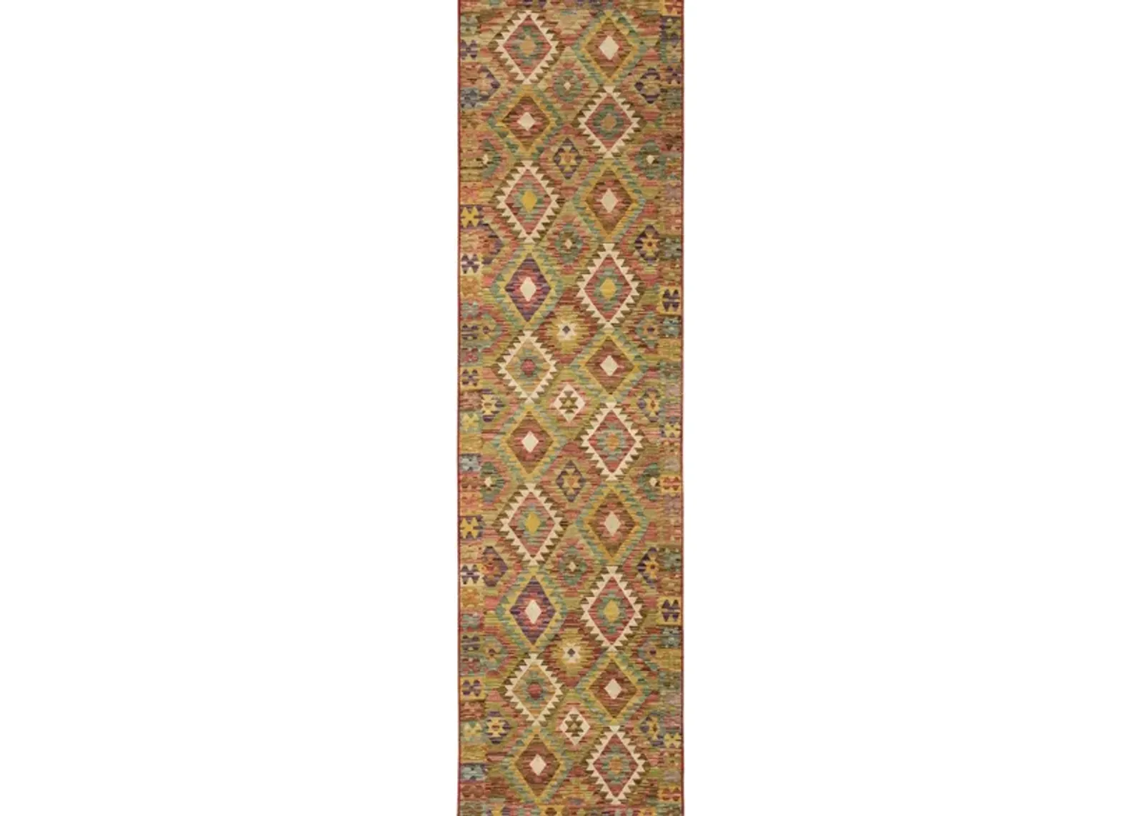 Meza Runner Rug in Gold, Multi by Bellanest