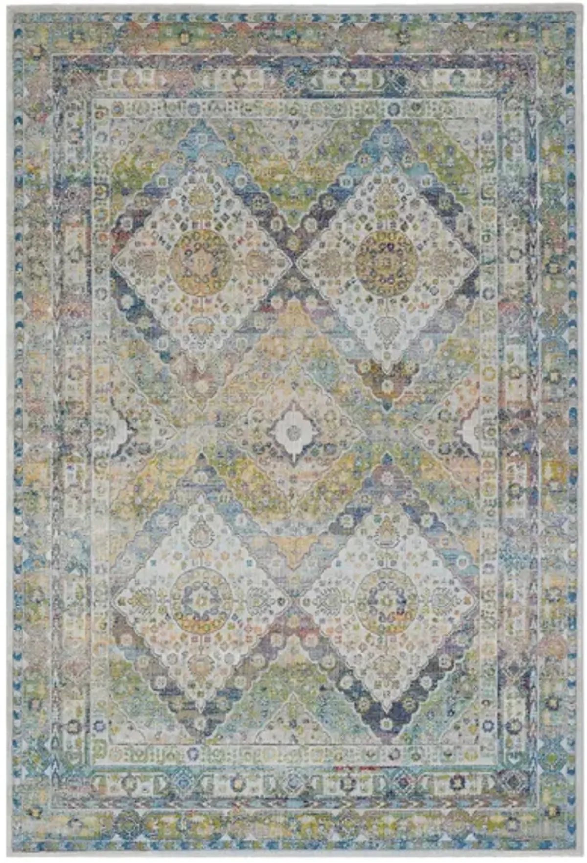 Ankara Global Furniture Area Rug in Blue/Green by Nourison