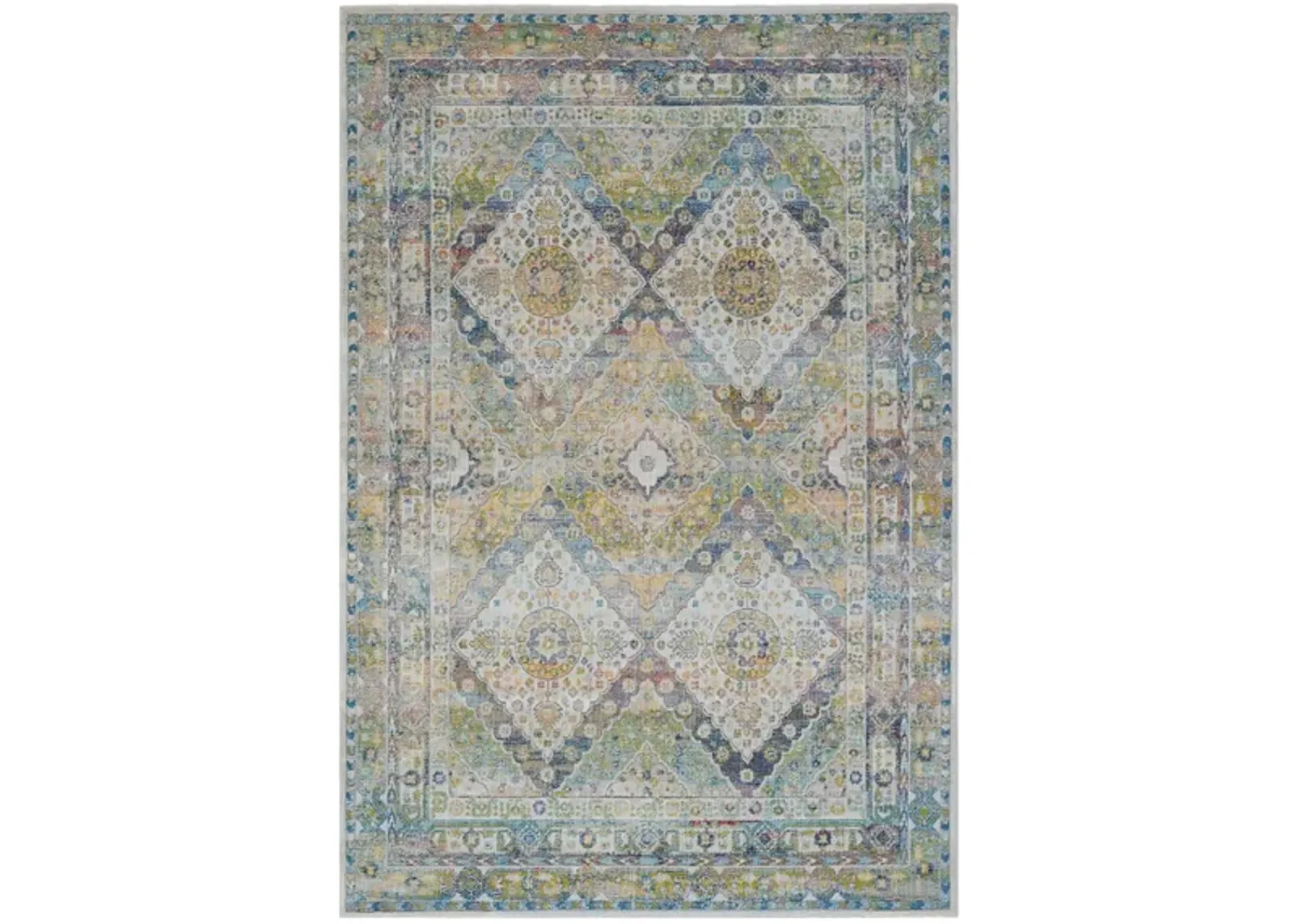 Ankara Global Furniture Area Rug in Blue/Green by Nourison