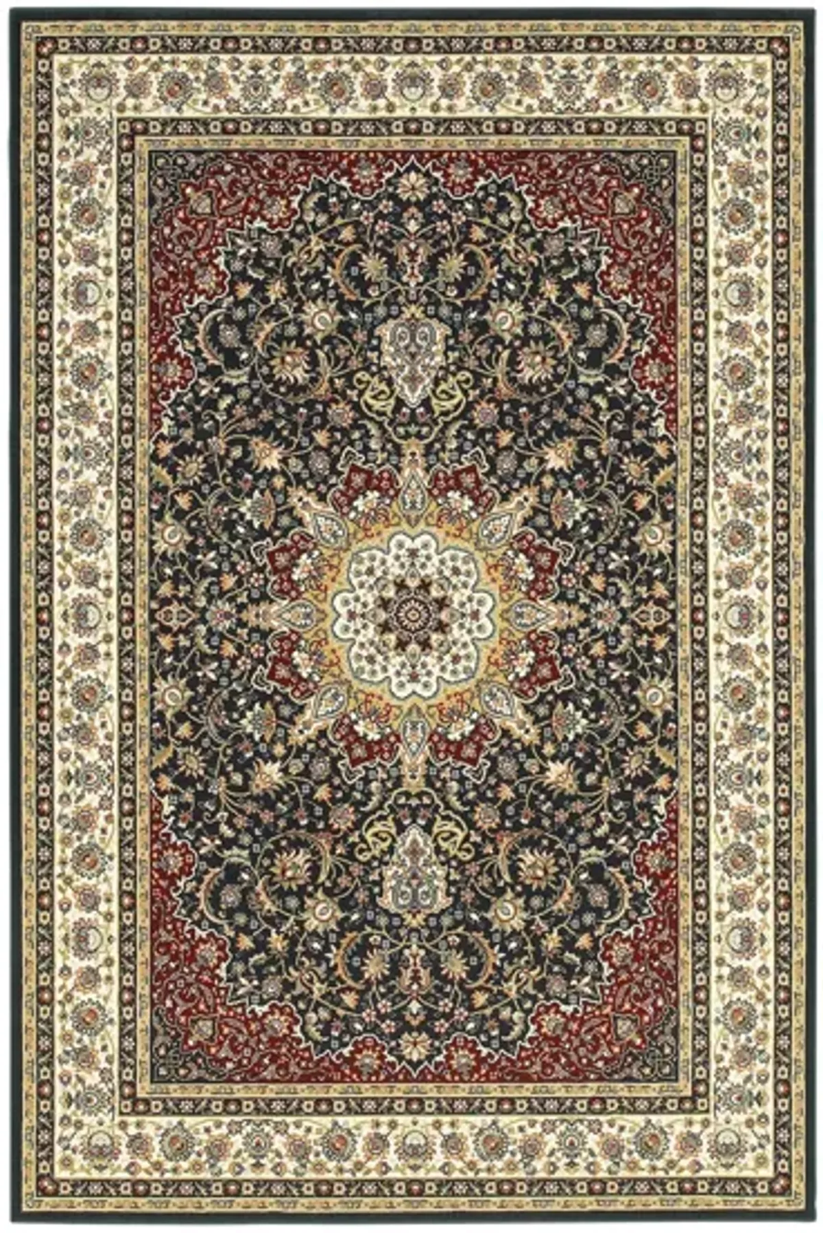 Priyah Area Rug in Black by Bellanest