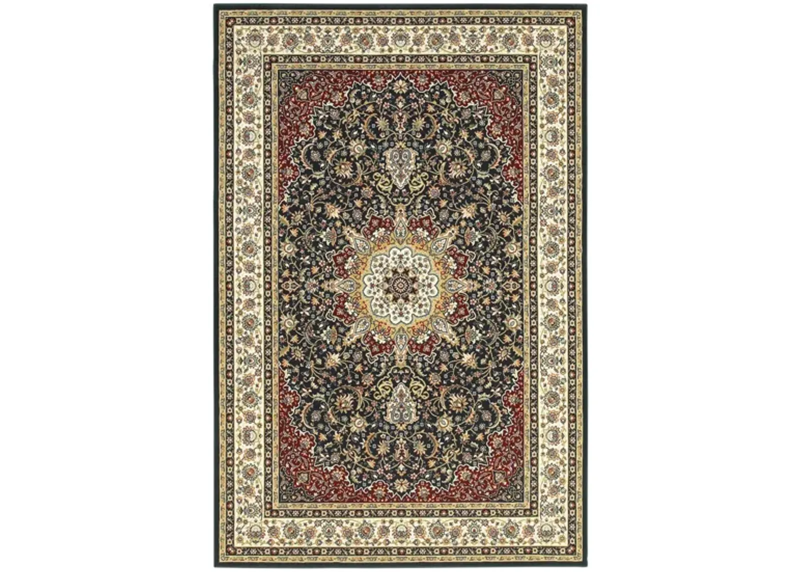 Priyah Area Rug in Black by Bellanest