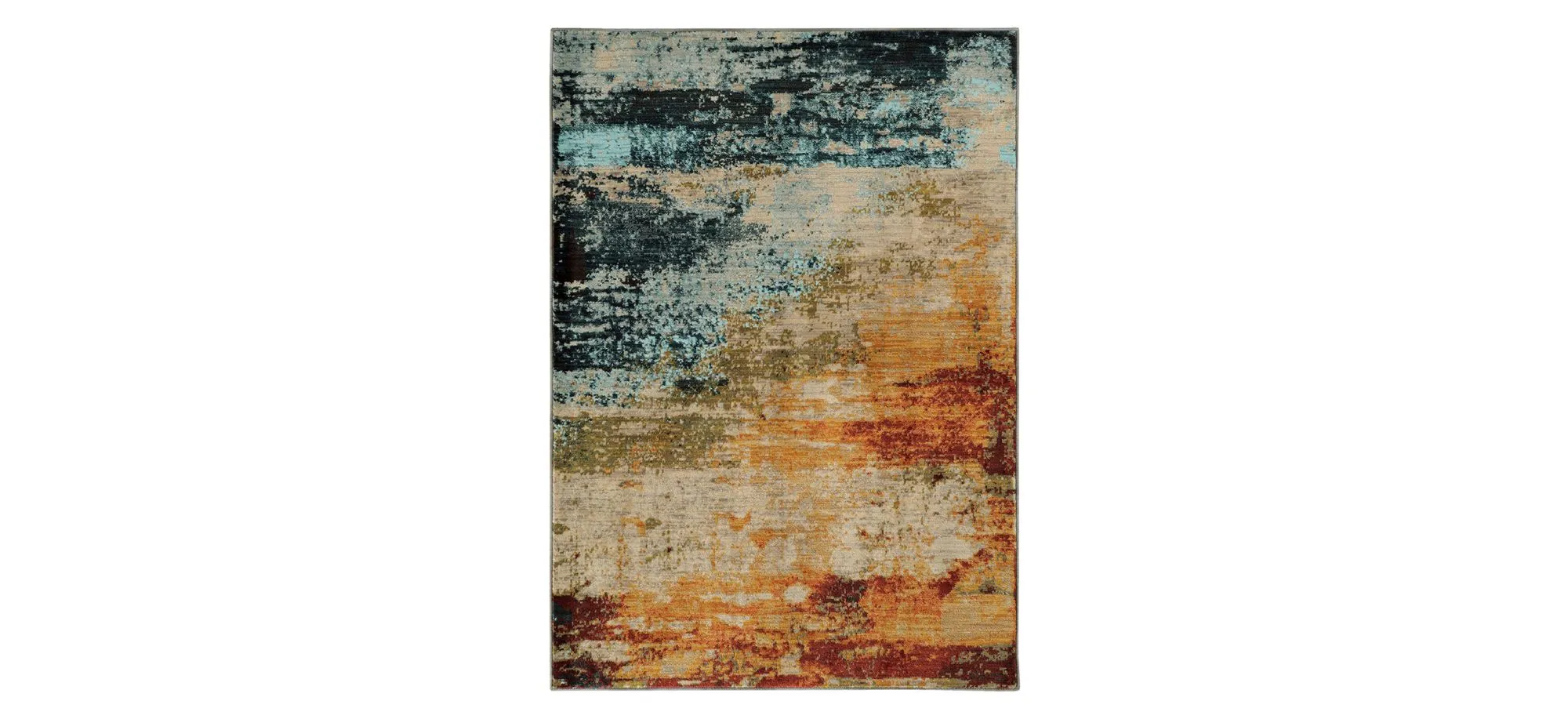 Quinn Area Rug in Blue/Red by Bellanest