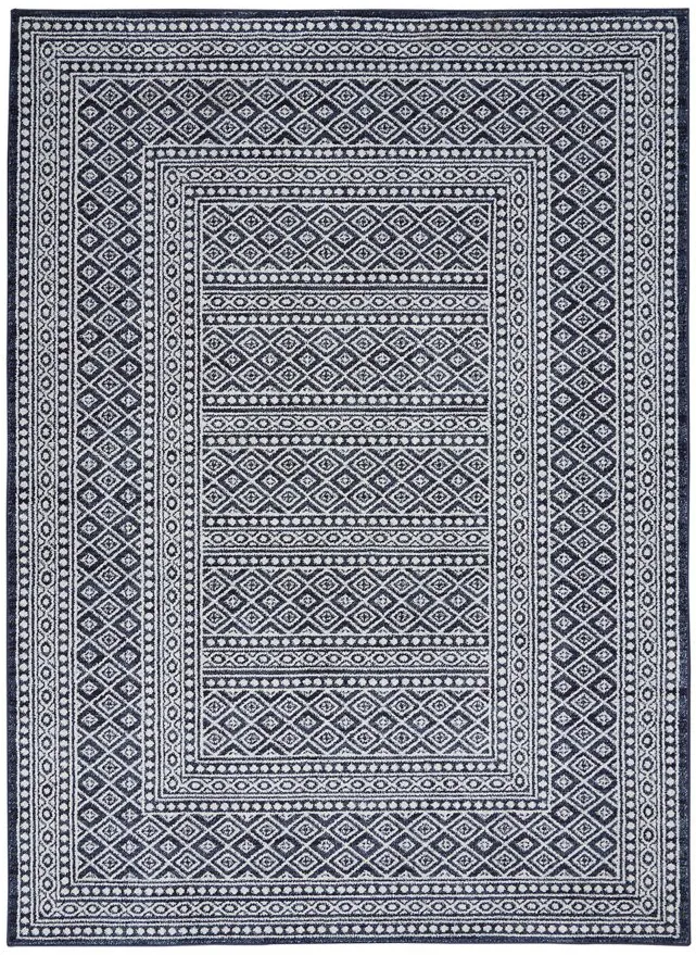 Chatham Area Rug in Navy Grey by Nourison