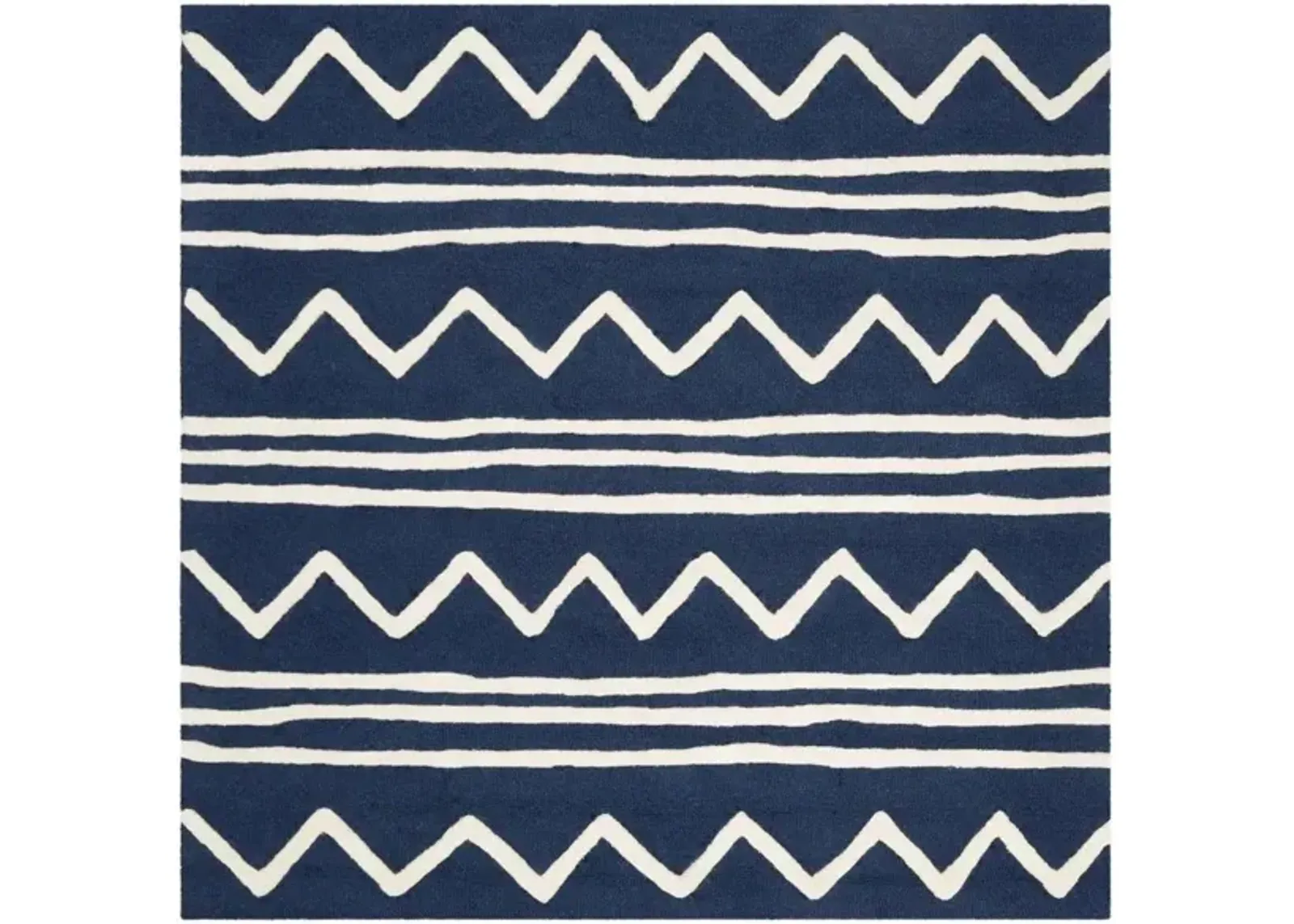 Zaiden Kid's Area Rug in Navy & Ivory by Safavieh