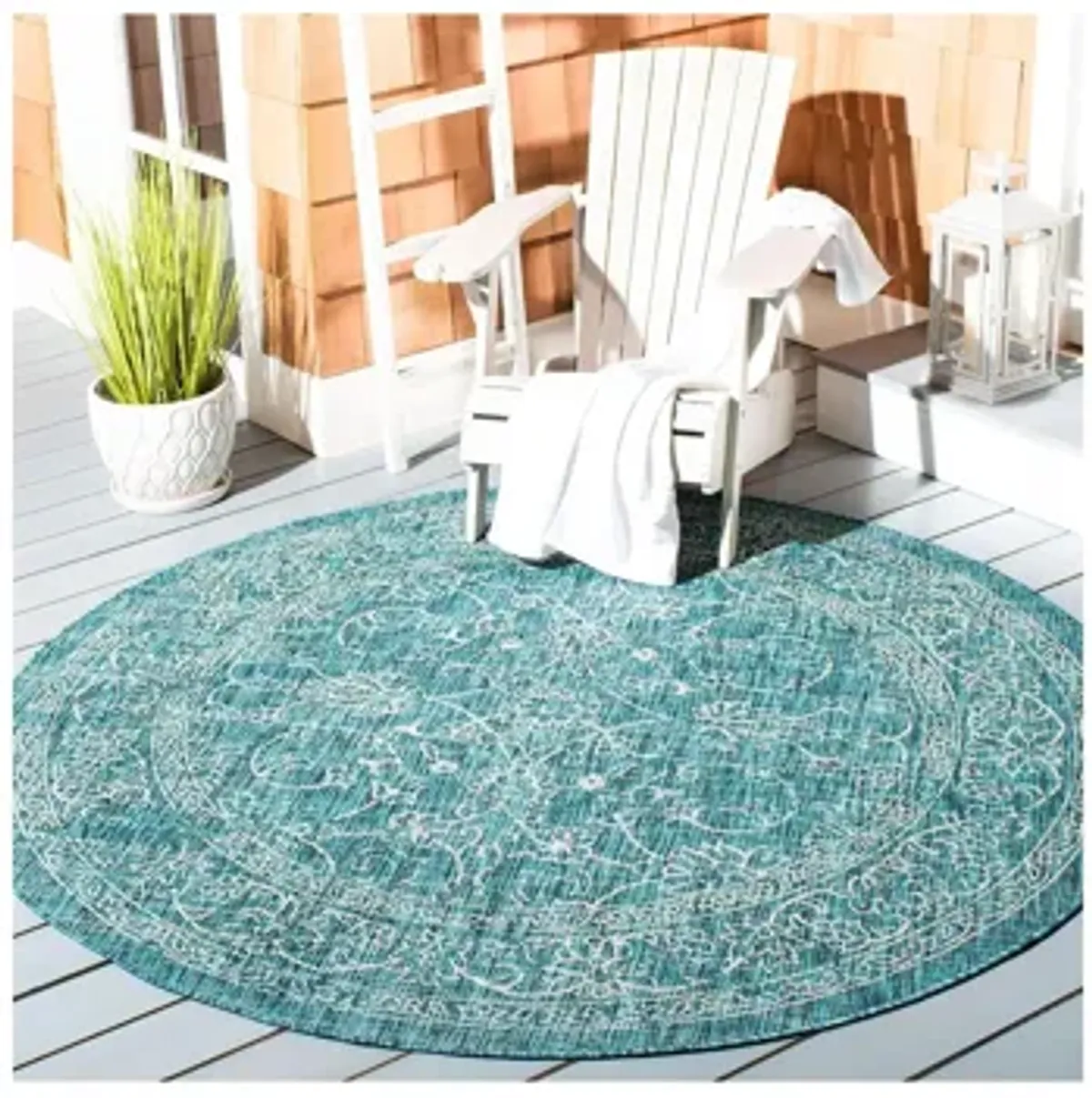 Courtyard Pacific Indoor/Outdoor Area Rug Round