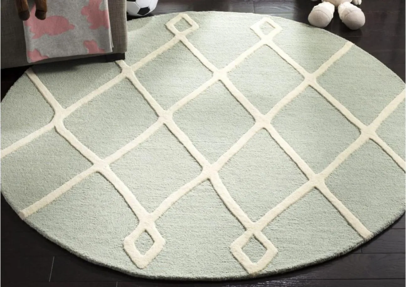 Kayson Kid's Area Rug in Mint & Ivory by Safavieh