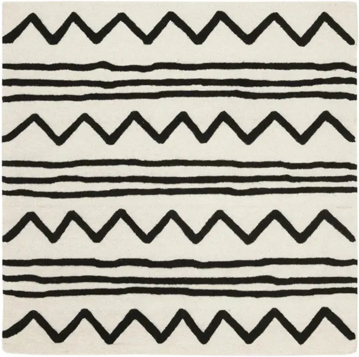 Zaiden Kid's Area Rug in Ivory & Black by Safavieh