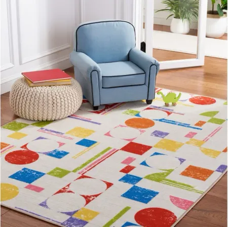 South Plymouth Kids' Playhouse Rug in Ivory/Red by Safavieh