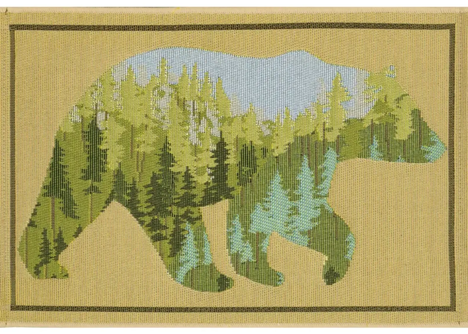 Esencia Bear Mountain Mat in Natural by Trans-Ocean Import Co Inc