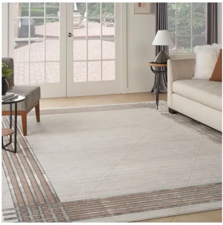 Devina Area Rug in Ivory, Silver by Nourison