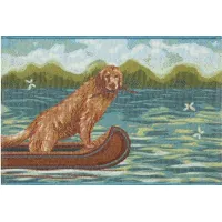Esencia Lake Dog Mat in Green by Trans-Ocean Import Co Inc