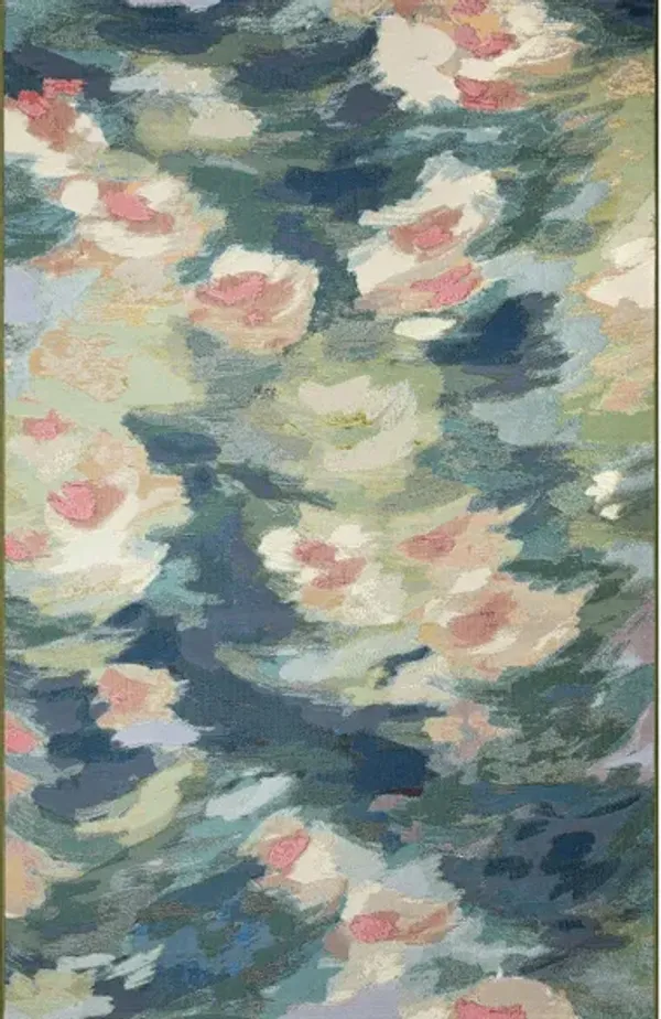 Marina Watercolor Pond Indoor/Outdoor Area Rug