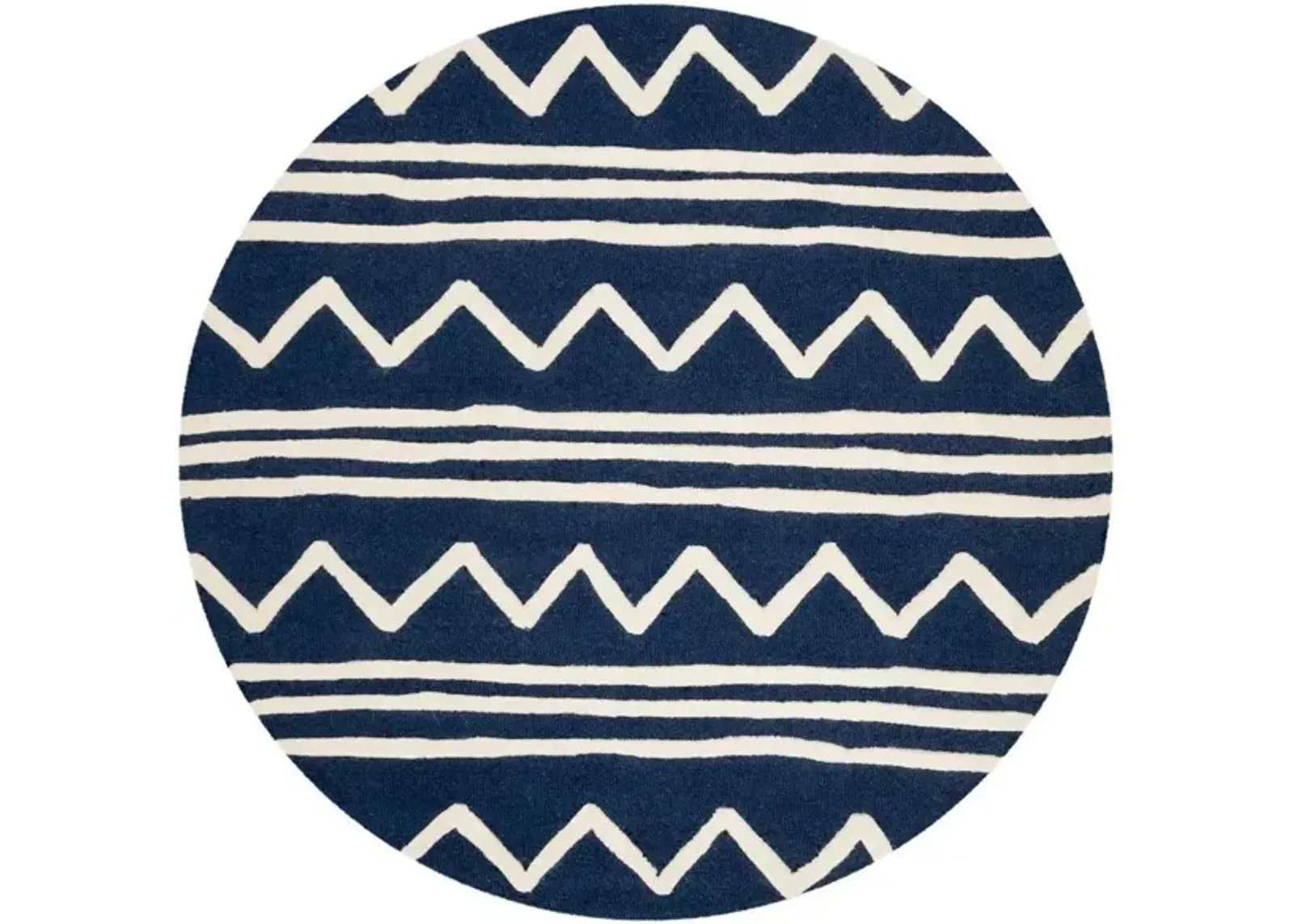 Zaiden Kid's Area Rug in Navy & Ivory by Safavieh