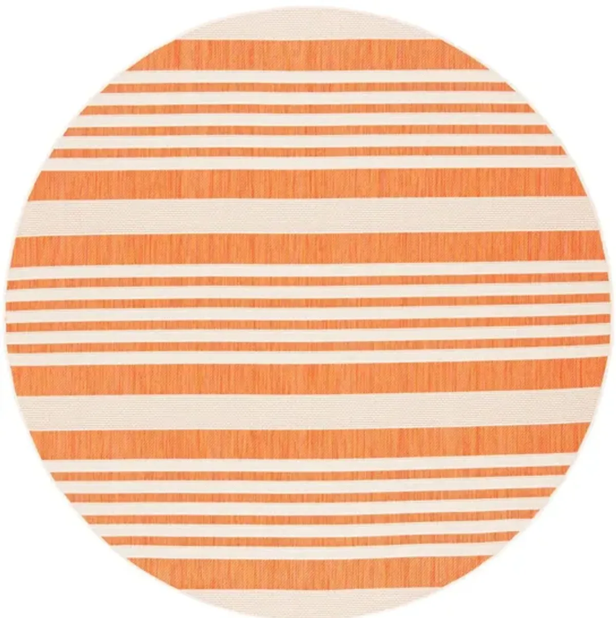 Courtyard Indoor/Outdoor Area Rug Round in Terracotta & Beige by Safavieh