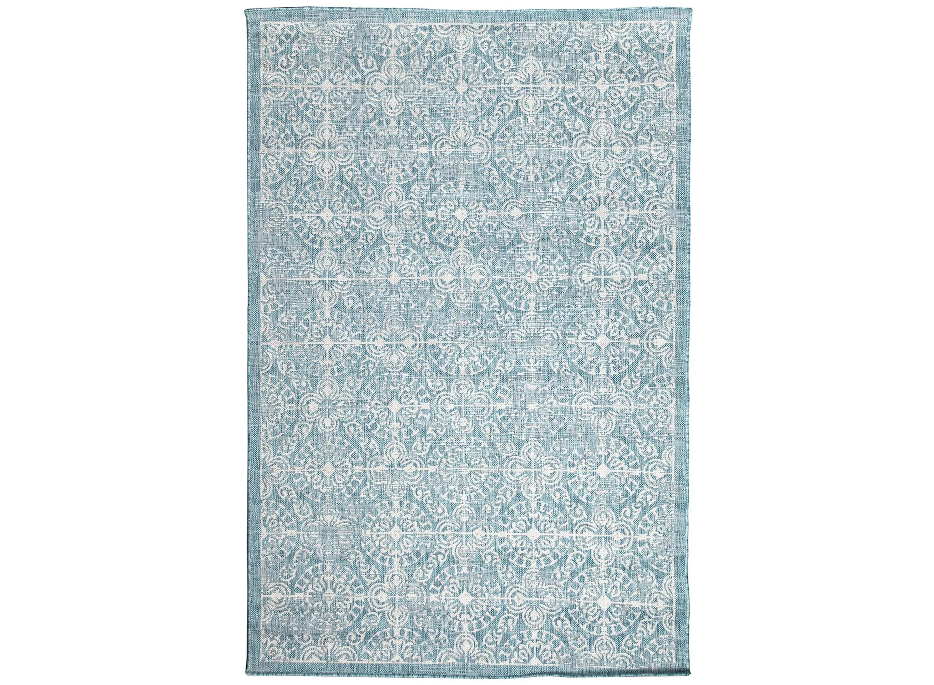 Carmel Antique Tile Rug in Aqua by Trans-Ocean Import Co Inc