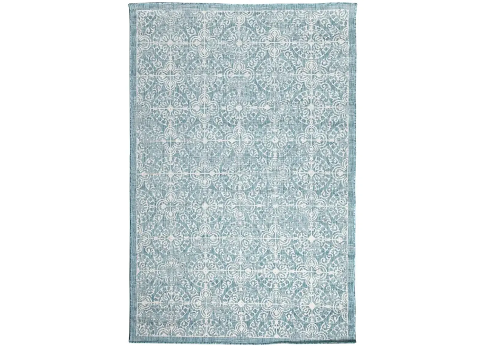 Carmel Antique Tile Rug in Aqua by Trans-Ocean Import Co Inc