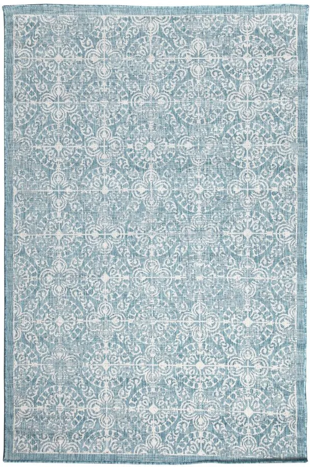 Carmel Antique Tile Rug in Aqua by Trans-Ocean Import Co Inc