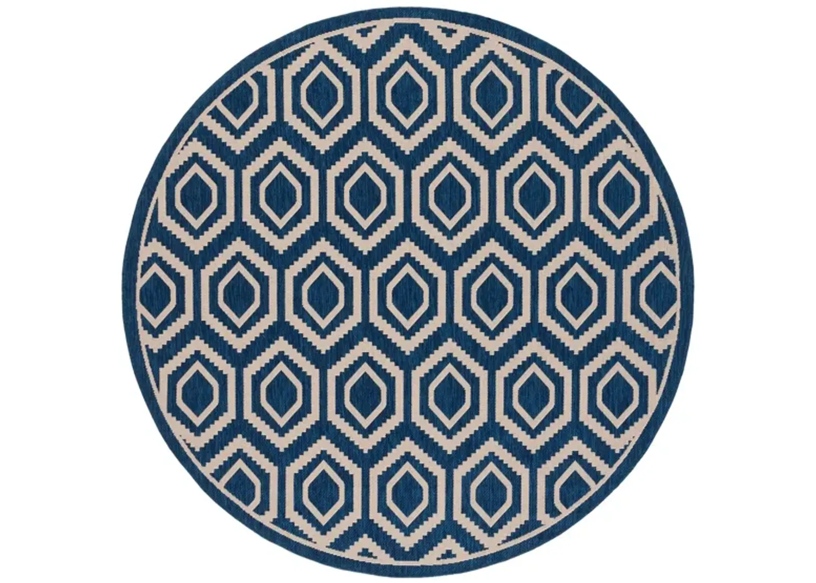 Courtyard Diamonds Indoor/Outdoor Area Rug Round