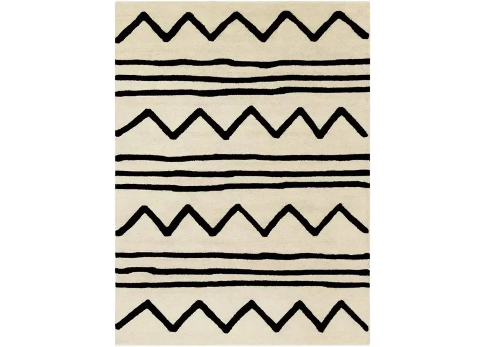 Zaiden Kid's Area Rug in Ivory & Black by Safavieh