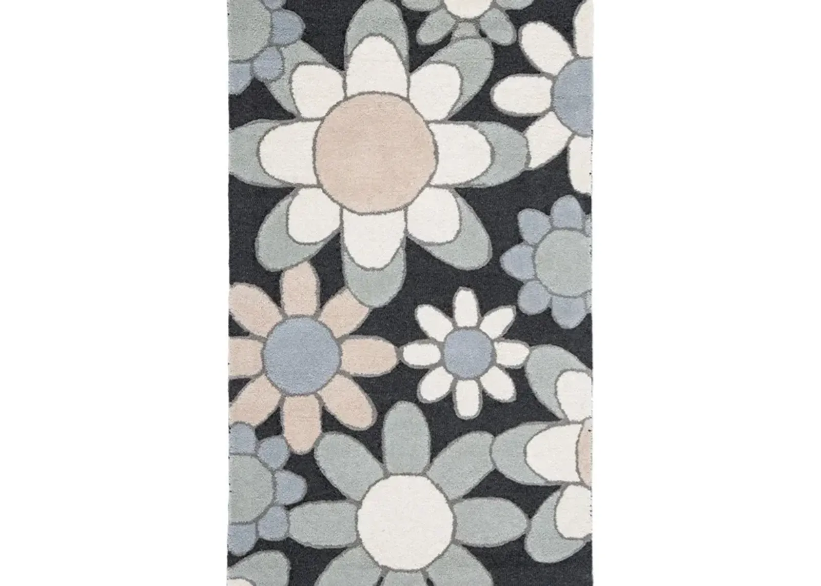 Talya Kid's Area Rug in Charcoal/Ivory by Safavieh