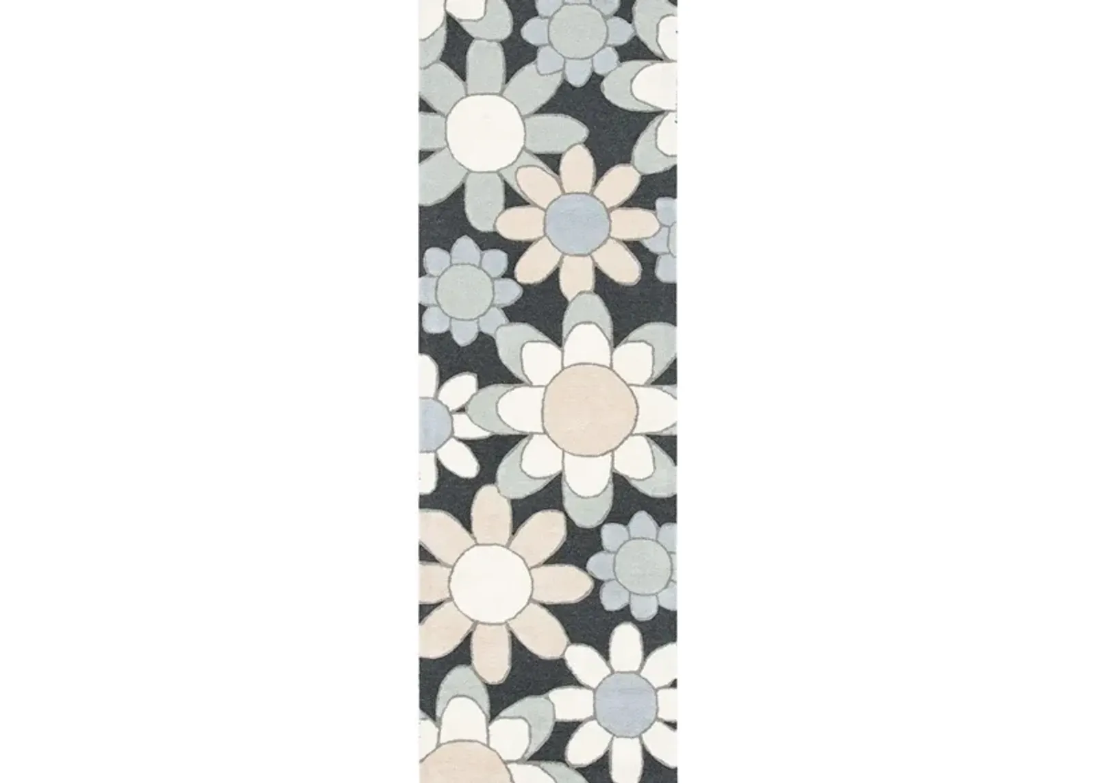 Talya Kid's Area Rug in Charcoal/Ivory by Safavieh