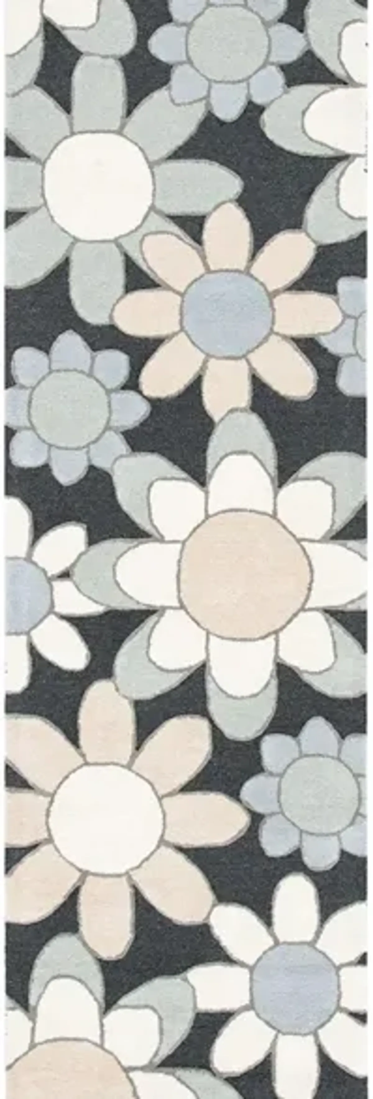 Talya Kid's Area Rug in Charcoal/Ivory by Safavieh