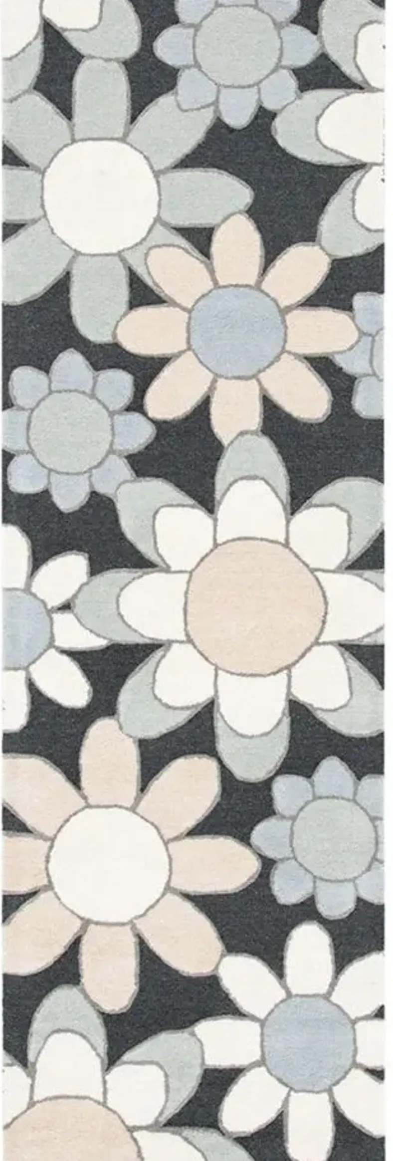 Talya Kid's Area Rug in Charcoal/Ivory by Safavieh