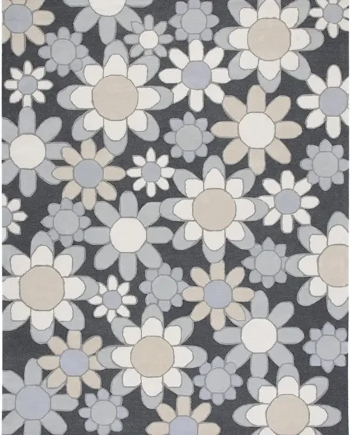 Talya Kid's Area Rug in Charcoal/Ivory by Safavieh