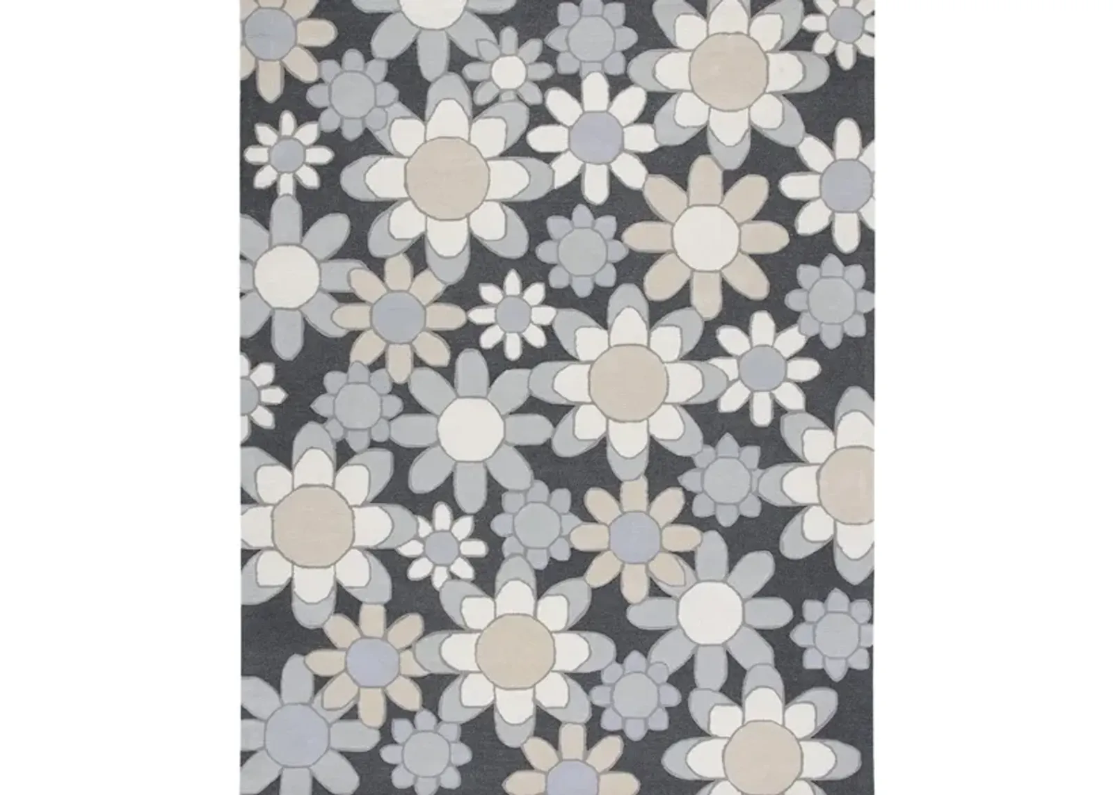 Talya Kid's Area Rug in Charcoal/Ivory by Safavieh