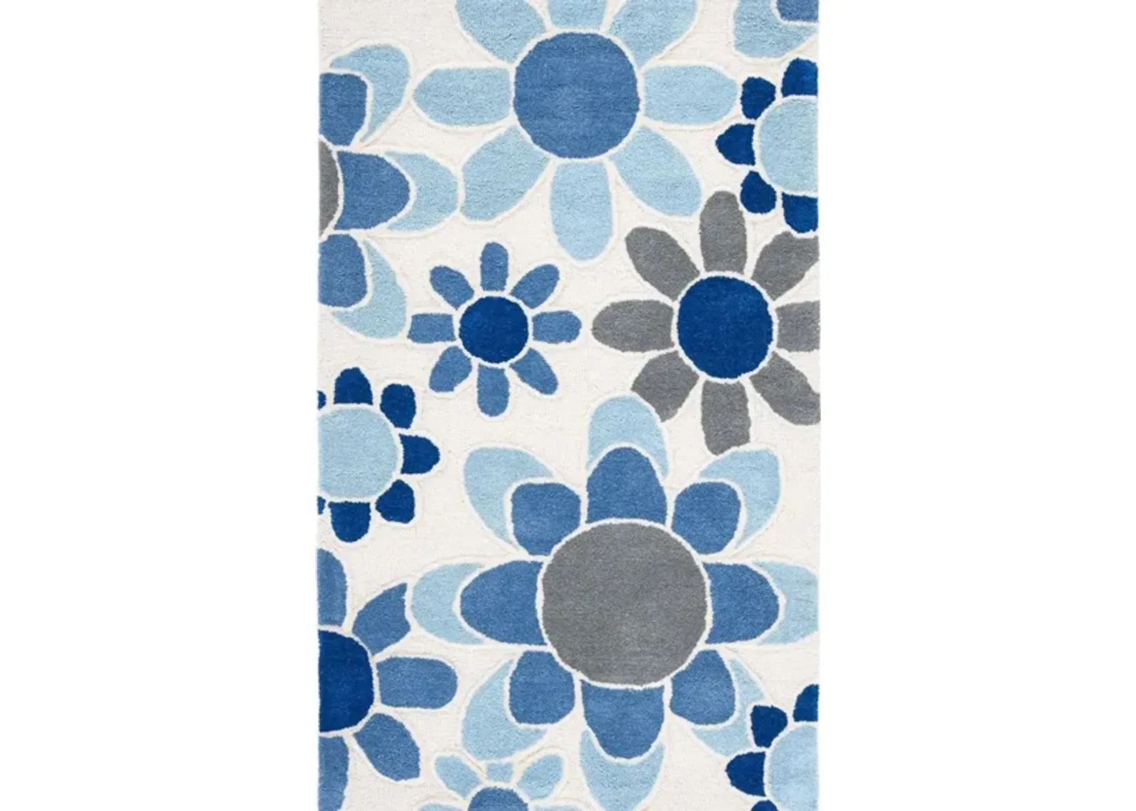 Talya Kid's Area Rug in Ivory/Blue by Safavieh