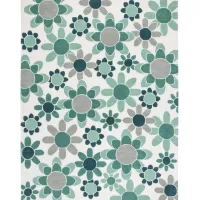 Talya Kid's Area Rug in Ivory/Green by Safavieh