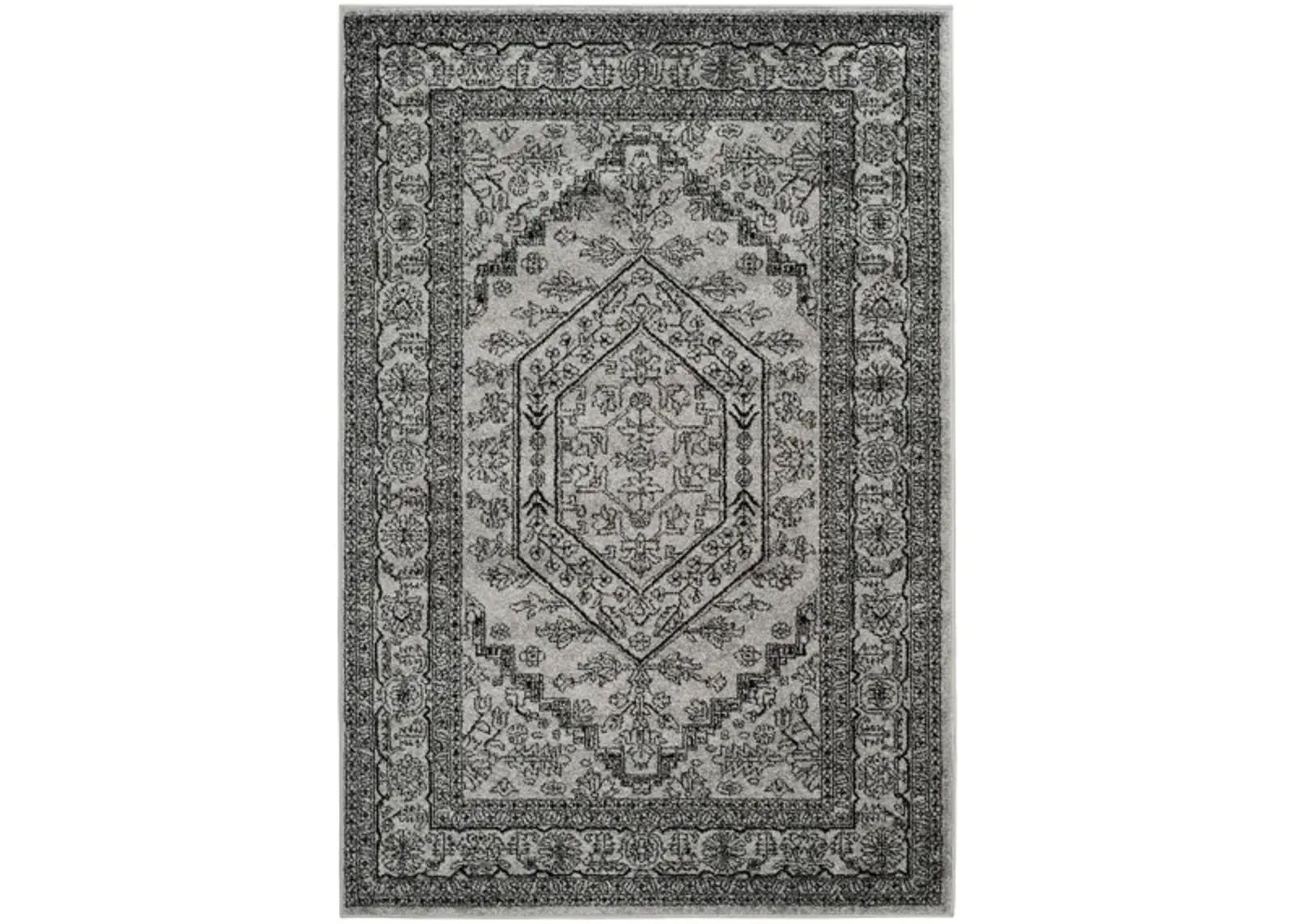 Adirondack Area Rug in Silver/Black by Safavieh