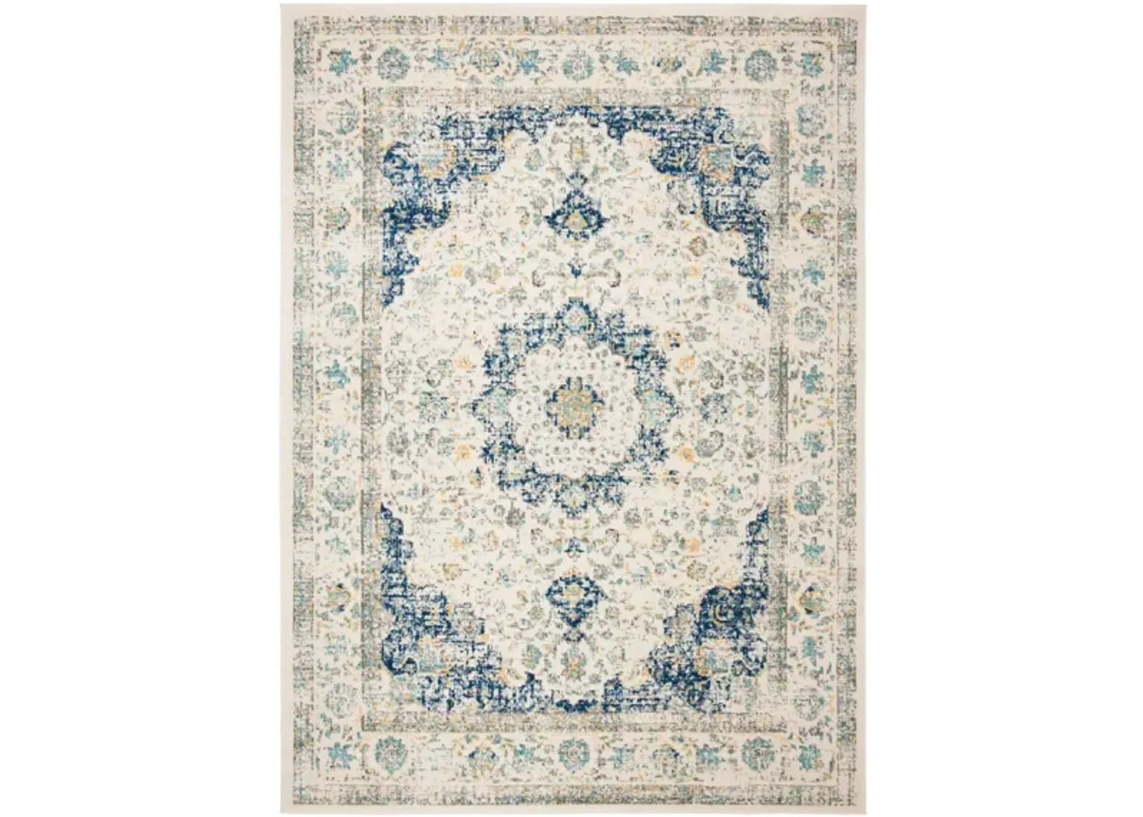 Evoke Area Rug in Ivory/Blue by Safavieh