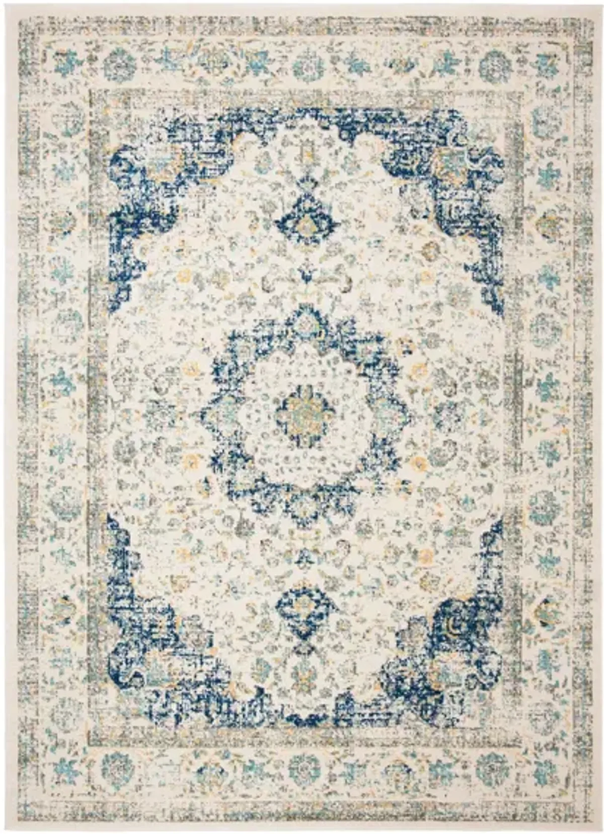 Evoke Area Rug in Ivory/Blue by Safavieh