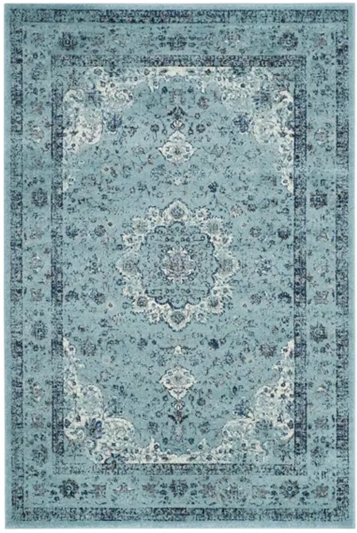 Evoke Area Rug in Light Blue/Light Blue by Safavieh