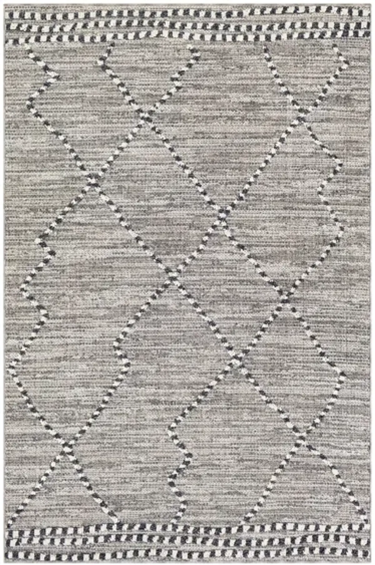 Arianna Area Rug in Charcoal, Medium Gray, Taupe, White by Surya