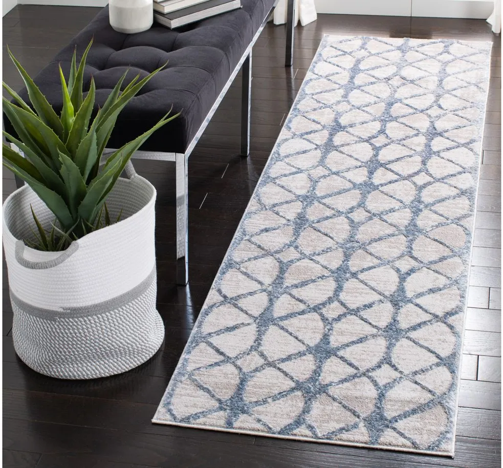 Amelia Runner Rug in Gray / Blue by Safavieh