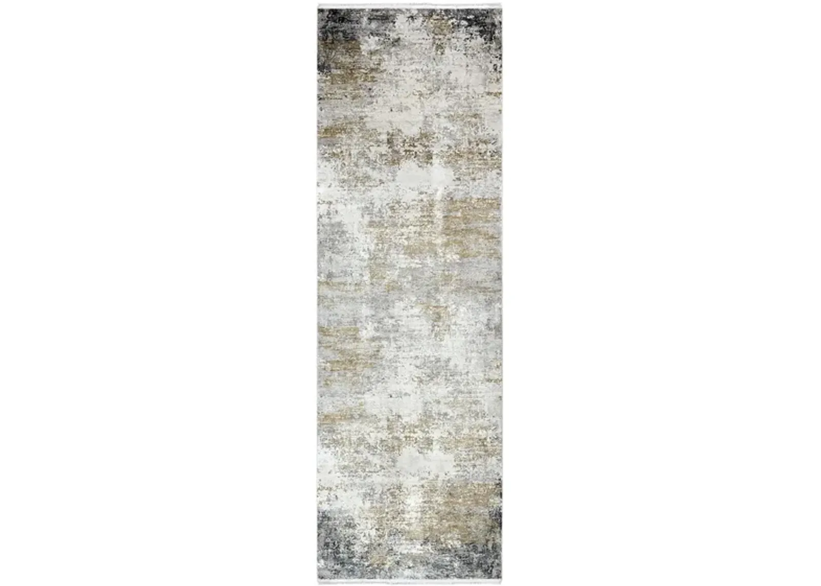 Solaris Distressed Rug in Medium Gray, Taupe, Bright Yellow, White by Surya