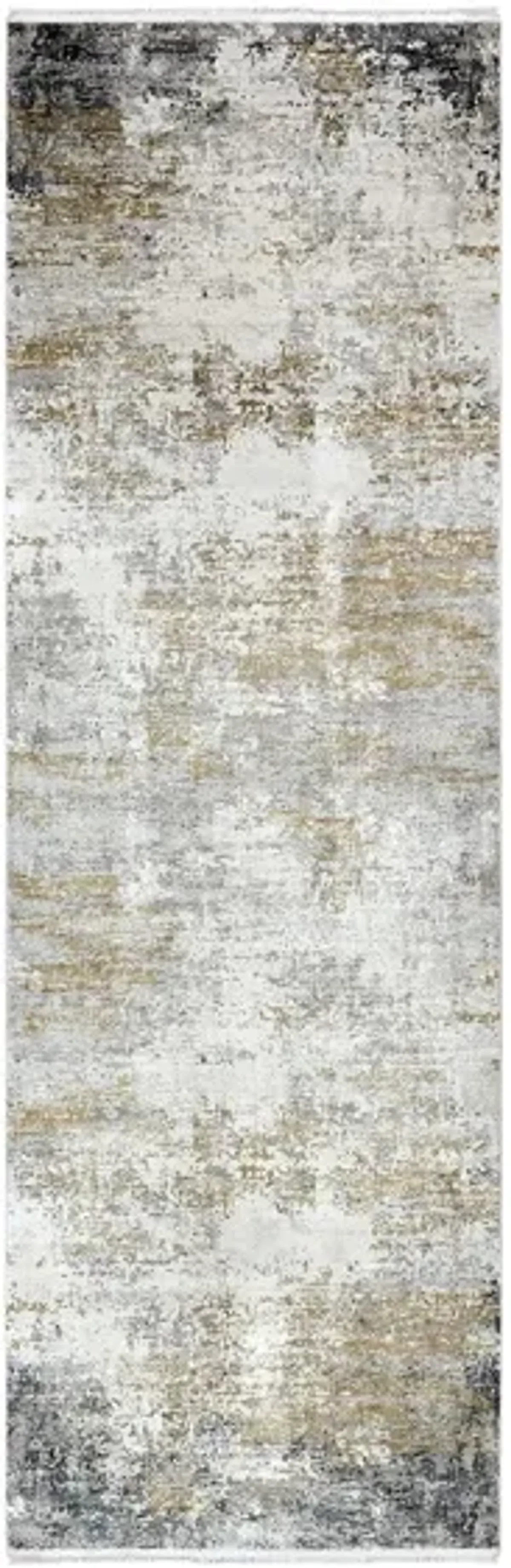 Solaris Distressed Rug in Medium Gray, Taupe, Bright Yellow, White by Surya