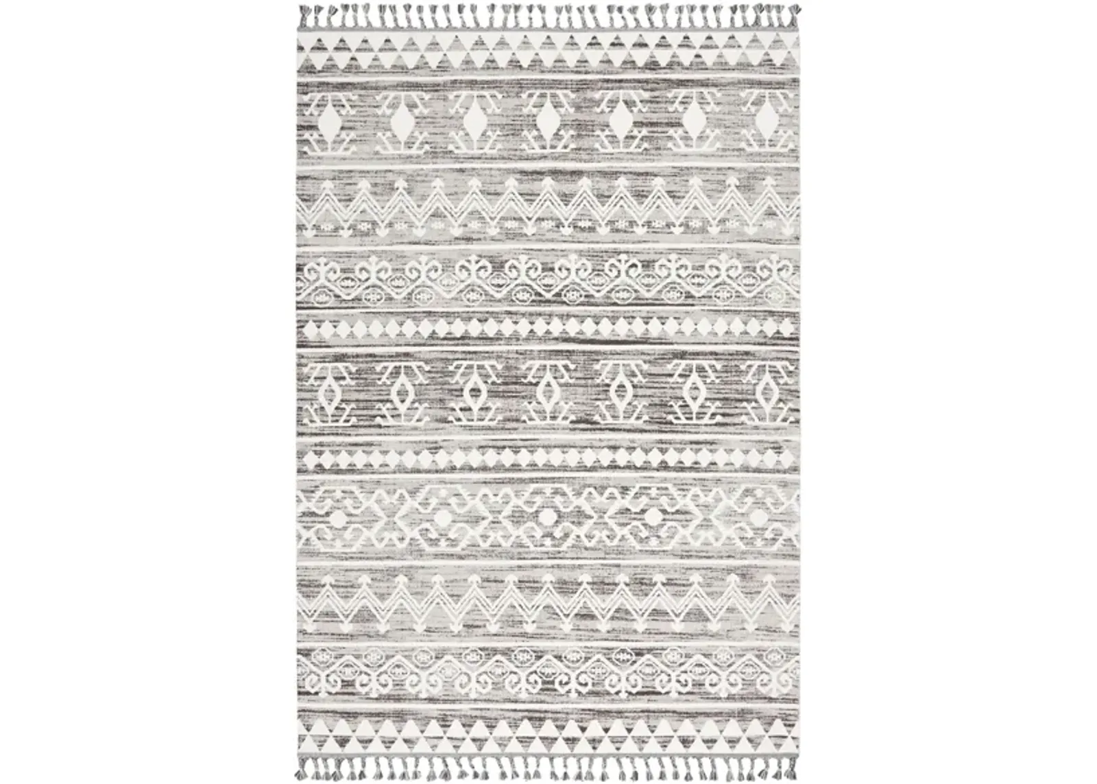 Arzilah Area Rug in Grey/Ivory by Nourison