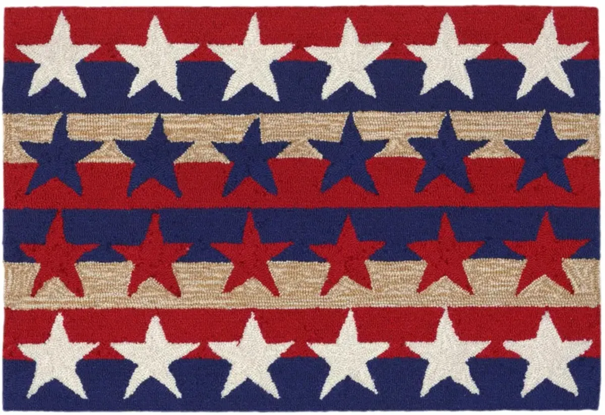 Frontporch Stars & Stripes Indoor/Outdoor Area Rug in Americana by Trans-Ocean Import Co Inc