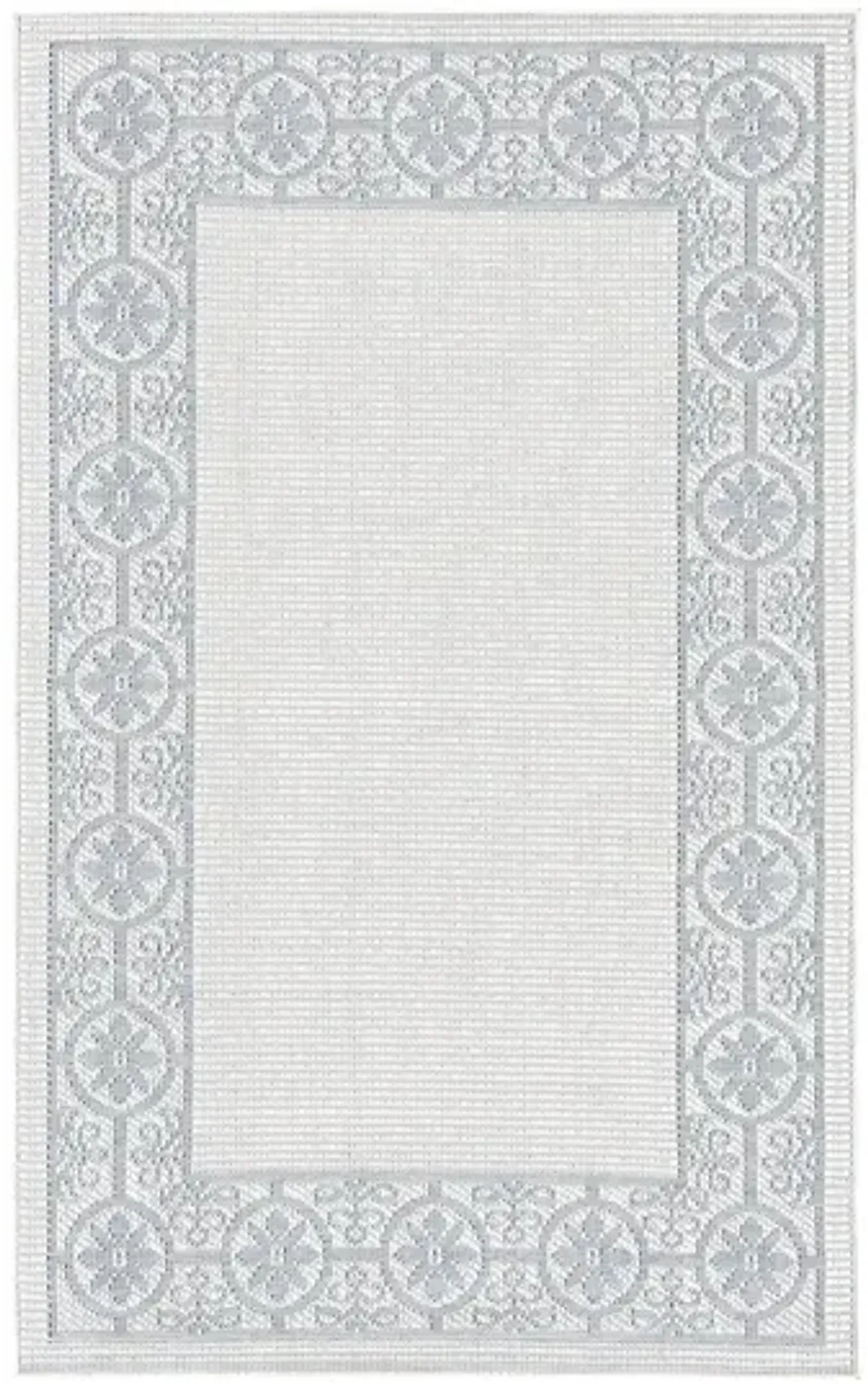 Bermuda St. David Indoor/Outdoor Area Rug in Ivory & Light Blue by Safavieh