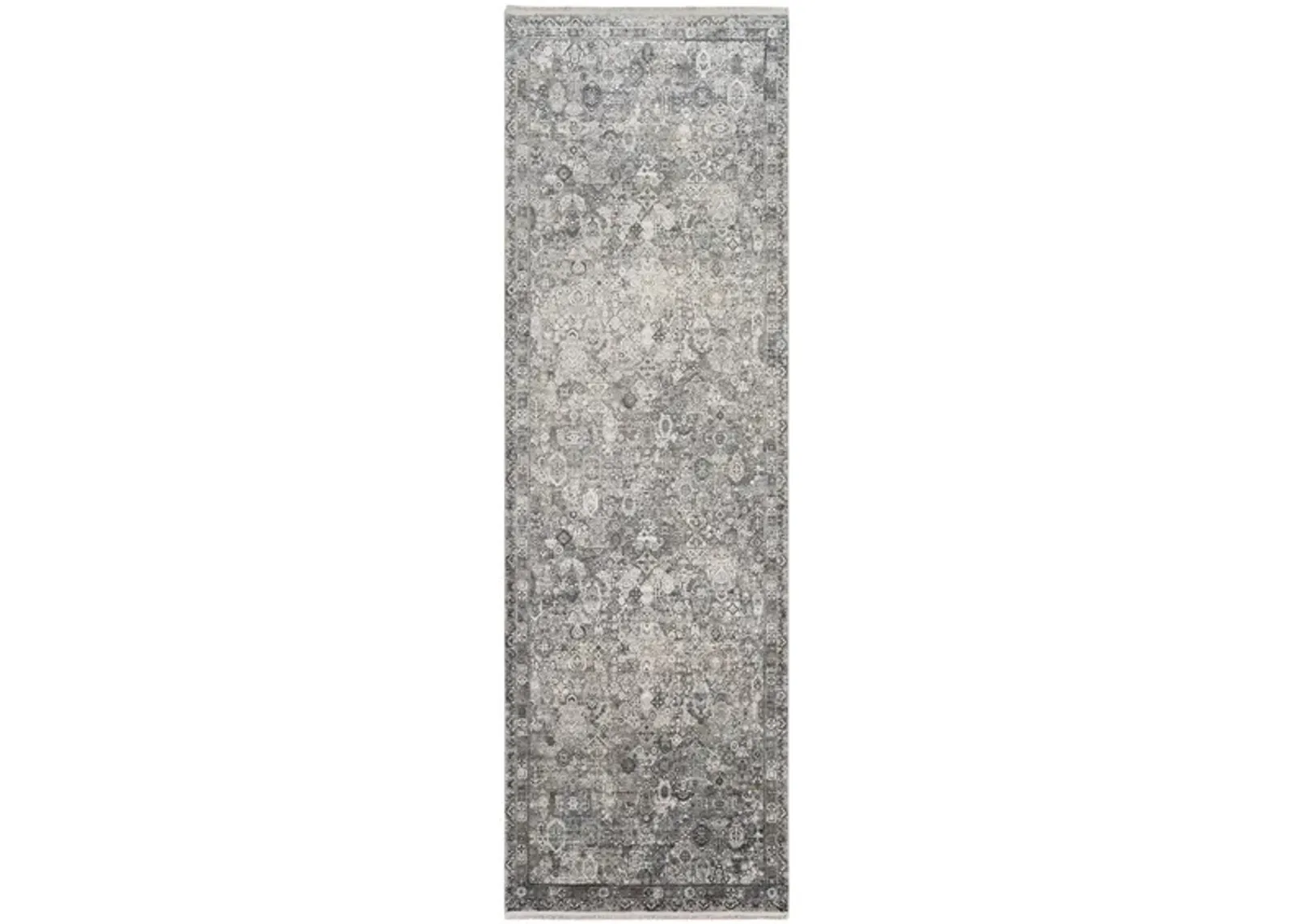 Solaris Obsidian Rug in Medium Gray, Light Gray, Ivory, Charcoal, Black, Mustard by Surya