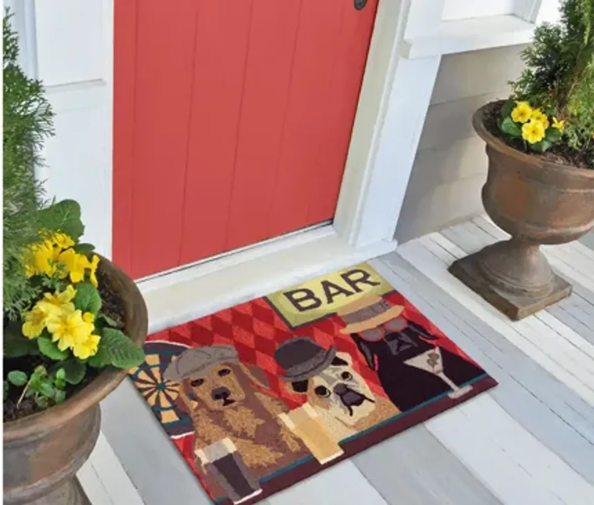 Frontporch Bar Patrol Indoor/Outdoor Area Rug