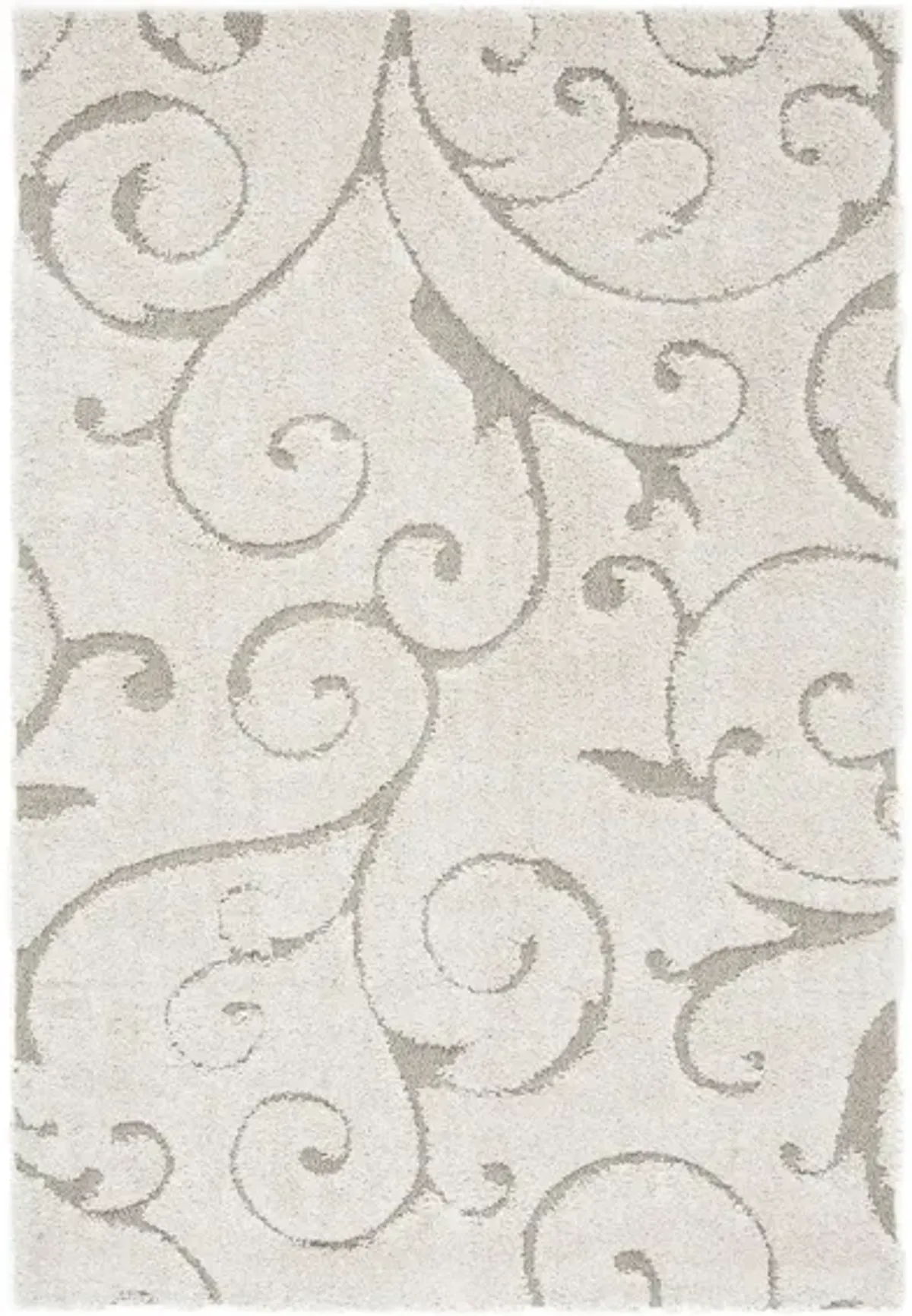 Florida Shag Area Rug in Cream/Beige by Safavieh