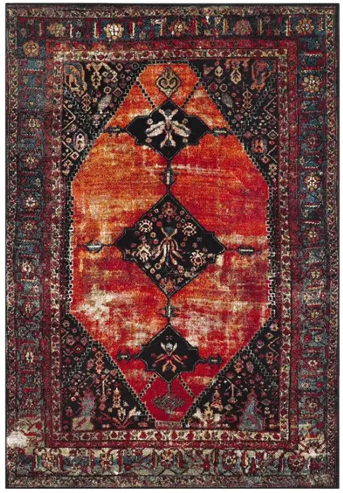 Vintage Hamadan I Area Rug in Orange & Red by Safavieh